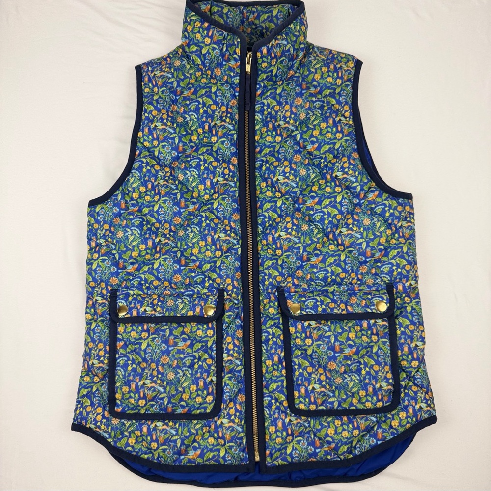 J.Crew x Liberty of London Catesby Floral Excursion Vest Quilted Puffer Small - Picture 2 of 14